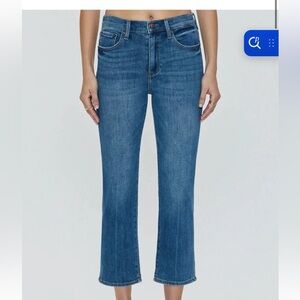 pistola Straight-Leg Mid Blue Jeans